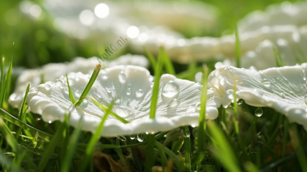 svamp i gräsmattan vit 